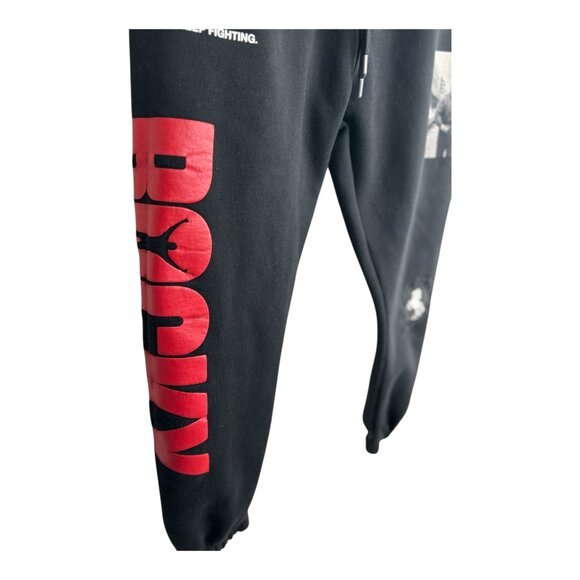 Rocky X ShoePalace Iconic "Get Up. Keep Fighting." Men's Black Sweatpants Size L - Picture 5 of 14